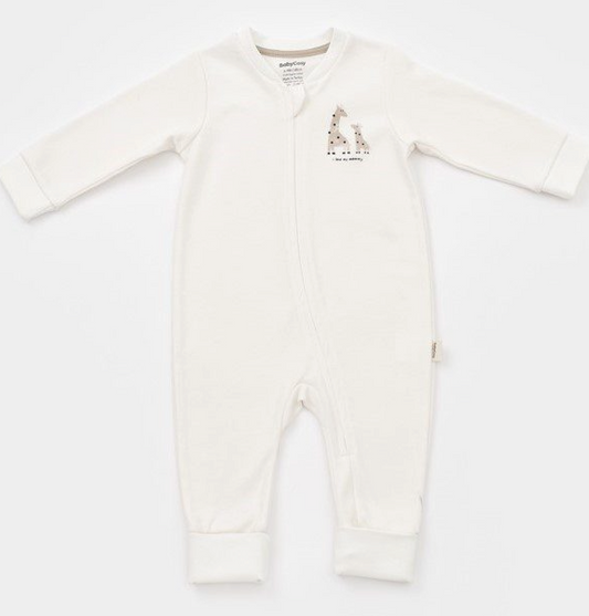 Pureopia — Organic Baby Bodysuit — Blush Giraffe