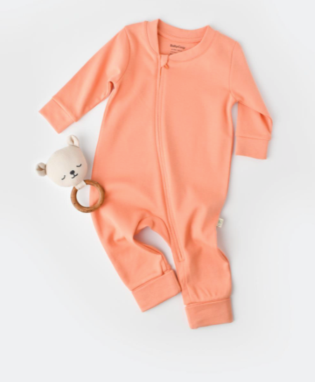 Pureopia — Organic Baby Bodysuit — Blush Orange