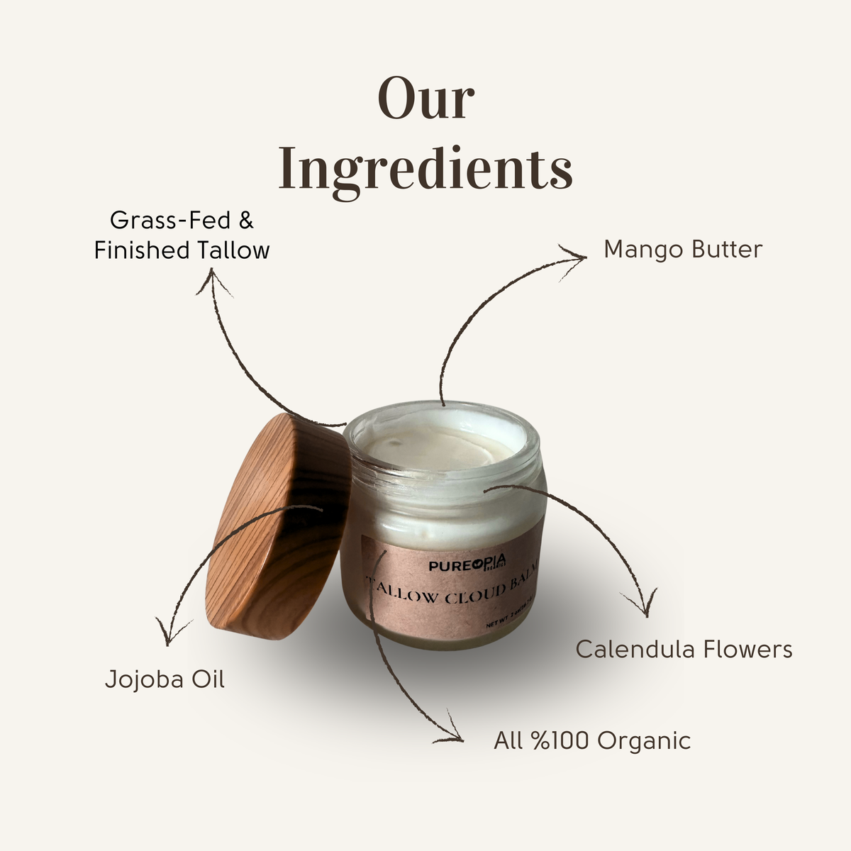 Organic Tallow + Calendula Balm