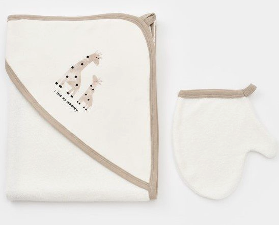 100% Organic Cotton Baby Bath Towel and Wash Cloth